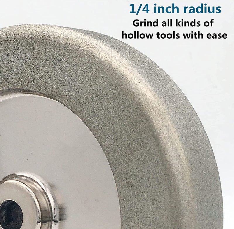 UF-SHARP 6 inch 4 in 1 CBN Grinding Wheel - 180 Grit x 1.25" Wide x 1/2" Bore (180 Grit) - Image 2